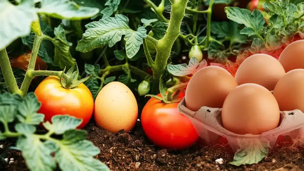 aggiungere uovo e il pomodoro