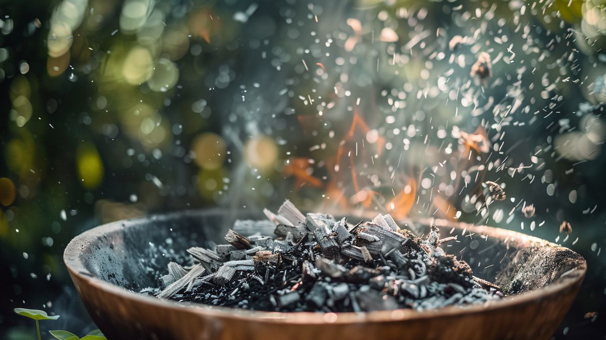 Wood ash as a traditional method to protect your garden plants.