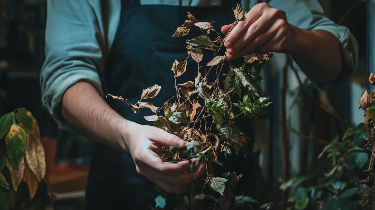 La cura delle foglie delle piante verdi