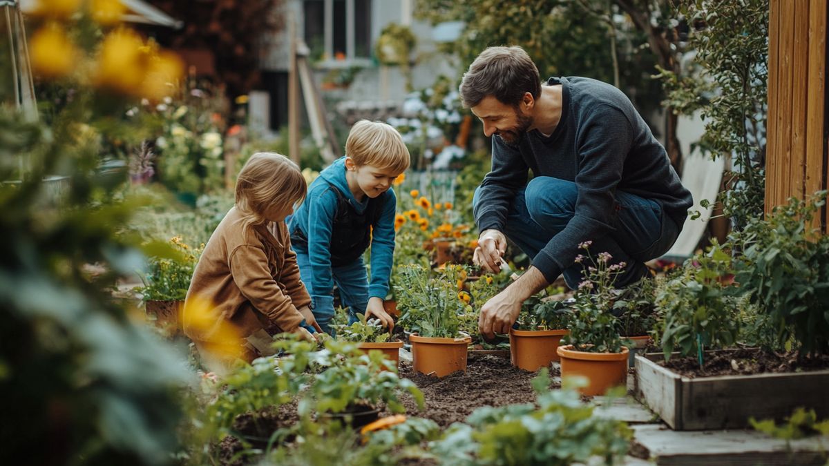 Preparativi nel Giardino per il Ritorno a Scuola