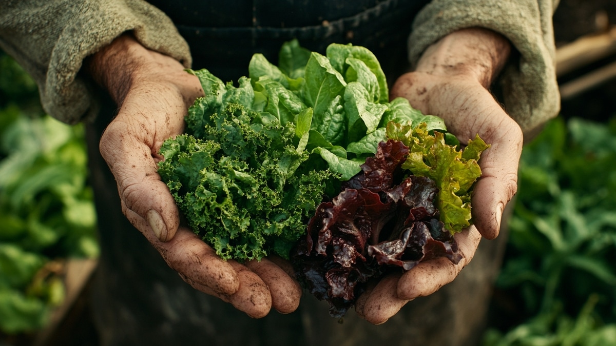 Verdure a foglia e insalate