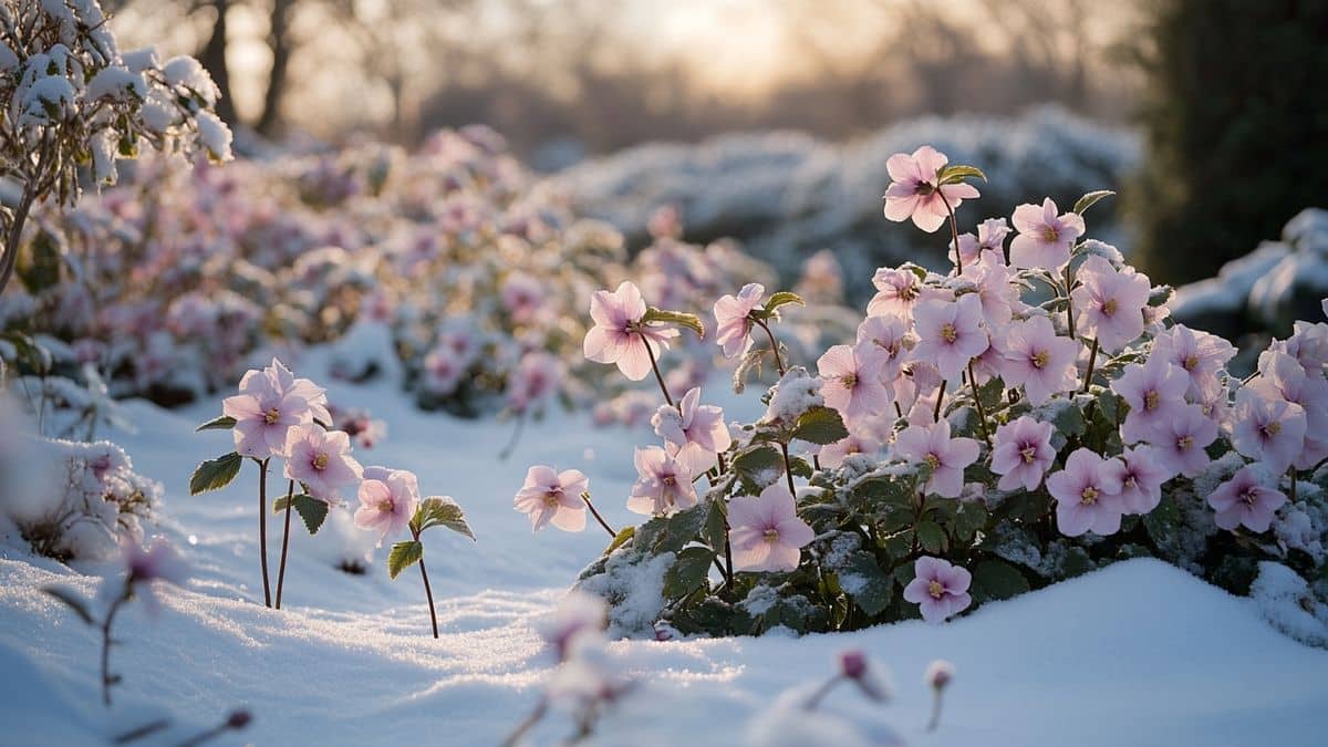 Un giardino che brilla mentre tutto dorme